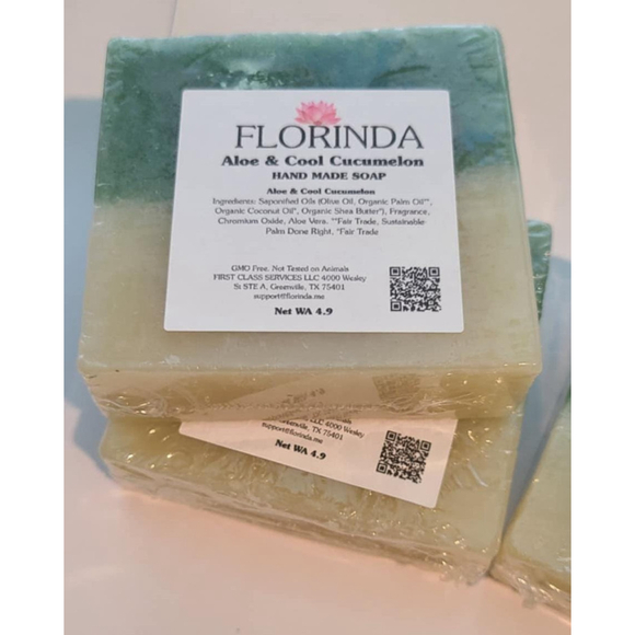 Florinda Beauty Aloe & Cool Cucumelon Soap - Picture 2 of 7